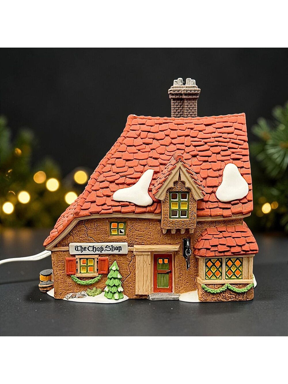 vtg. Department 56 Dickens Village The Chop Shop 58331 1995 Lighted Building Box